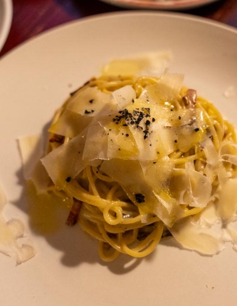 plate of pasta at Primal restaurant