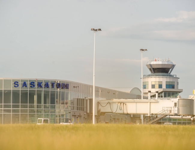 Outside of the Saskatoon airport